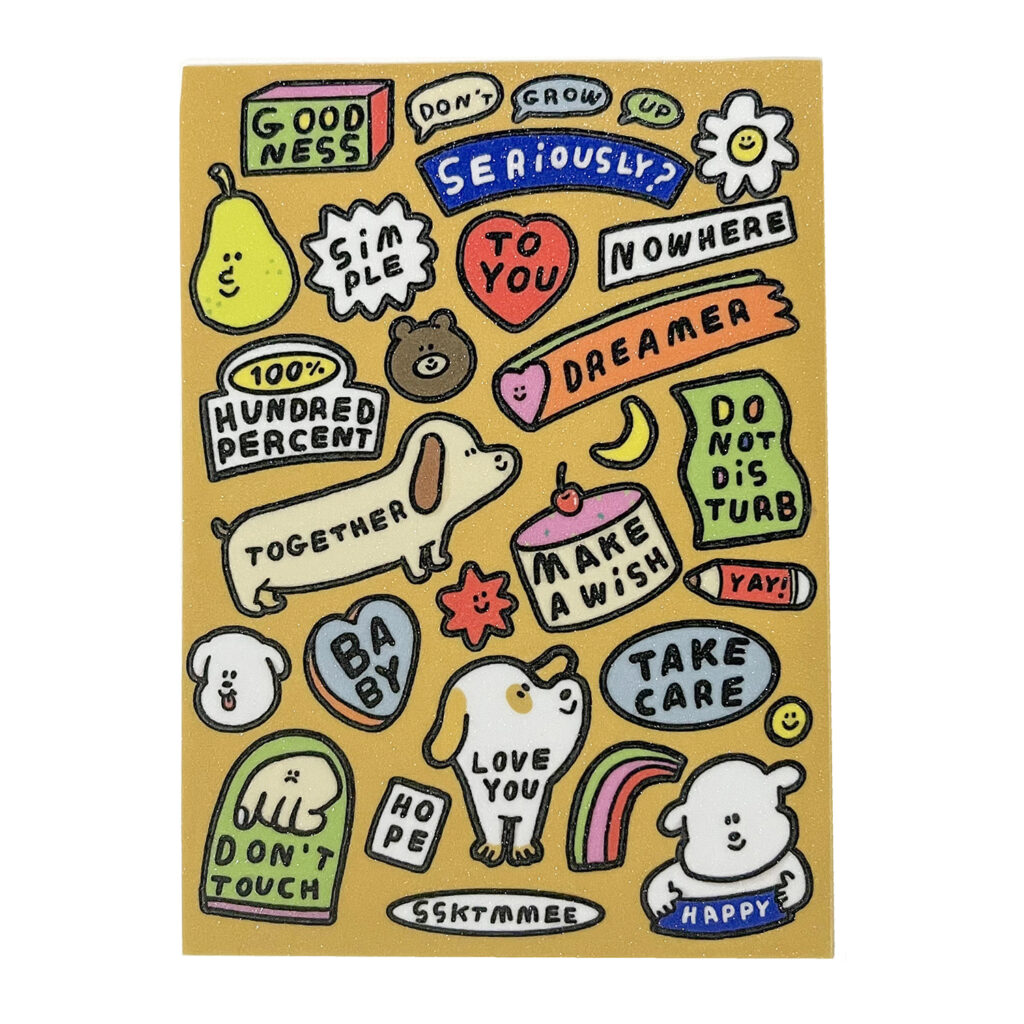 Sticker Word Writing glitter sticker – words – SSKTMMEE