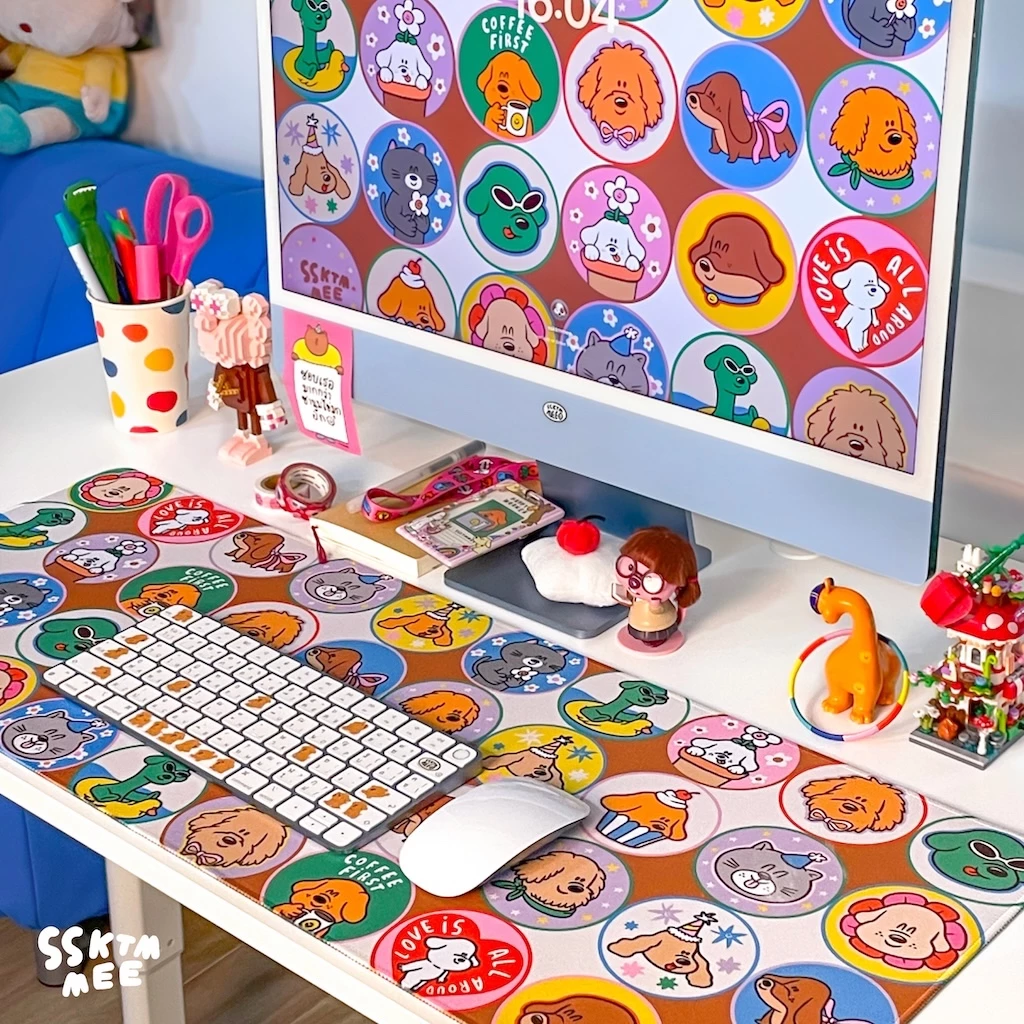 Big desk mat แผ่นปูโต๊ะ รองเม้าส์ 30x80 cm. ไซส์ใหญ่ *ไม่มี Wallpaper* - Image 7