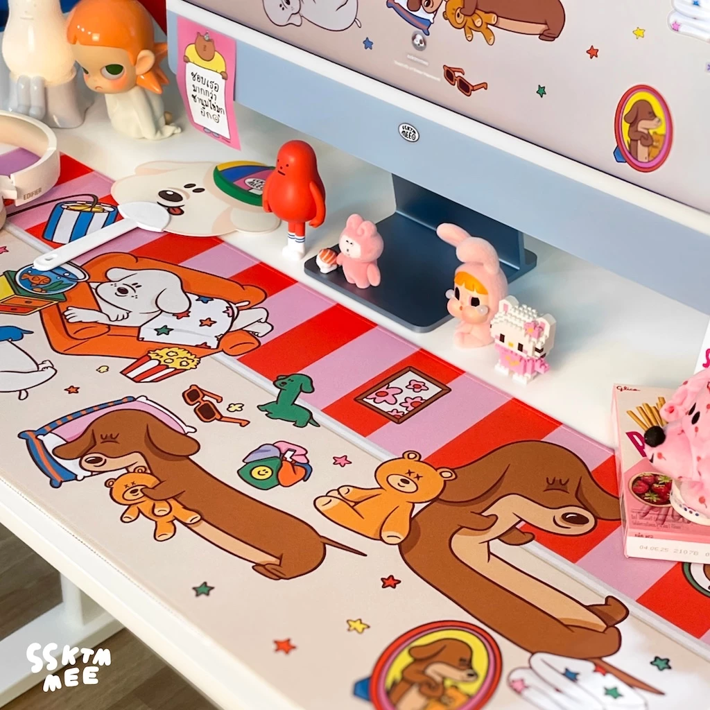 Big desk mat แผ่นปูโต๊ะ รองเม้าส์ 30x80 cm. ไซส์ใหญ่ *ไม่มี Wallpaper* - Image 5