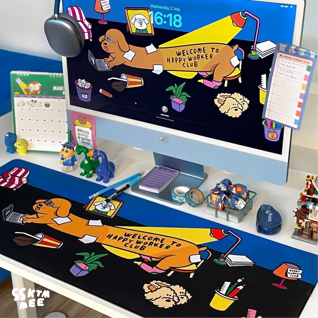 Big desk mat แผ่นปูโต๊ะ รองเม้าส์ 30x80 cm. ไซส์ใหญ่ *ไม่มี Wallpaper* - Image 4